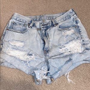 AE denim shorts